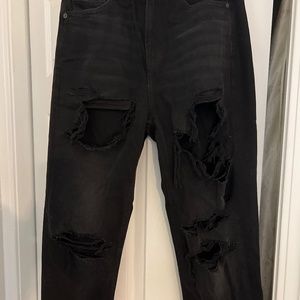 American Eagle ripped black jeans mid/high rise